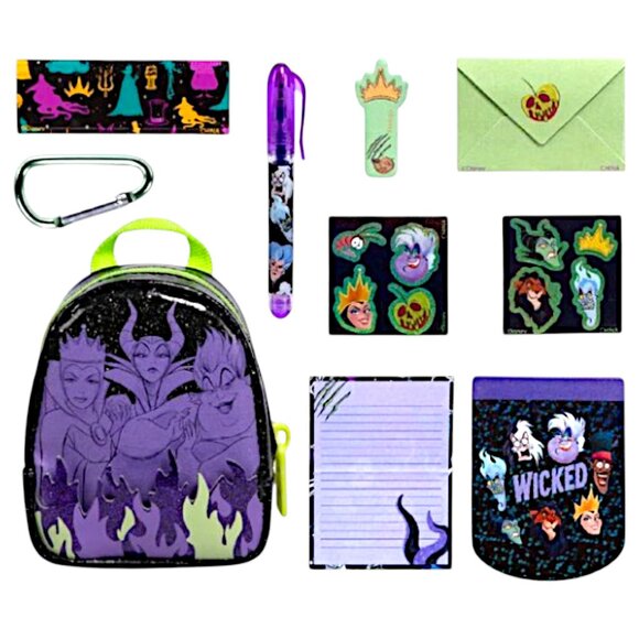 Real Littles Disney Villains Glow in the Dark Mini Backpack Stationery Set, S7 - Picture 3 of 6
